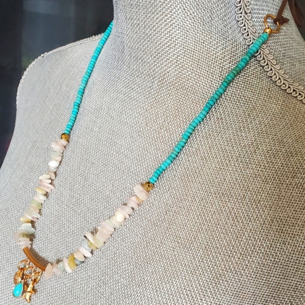 Rainbow Quartz Beaded Necklace